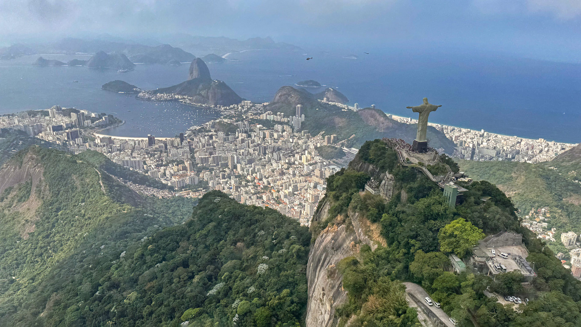 Passeio de helicóptero no Rio: Cristo Redentor e Pão de Açúcar