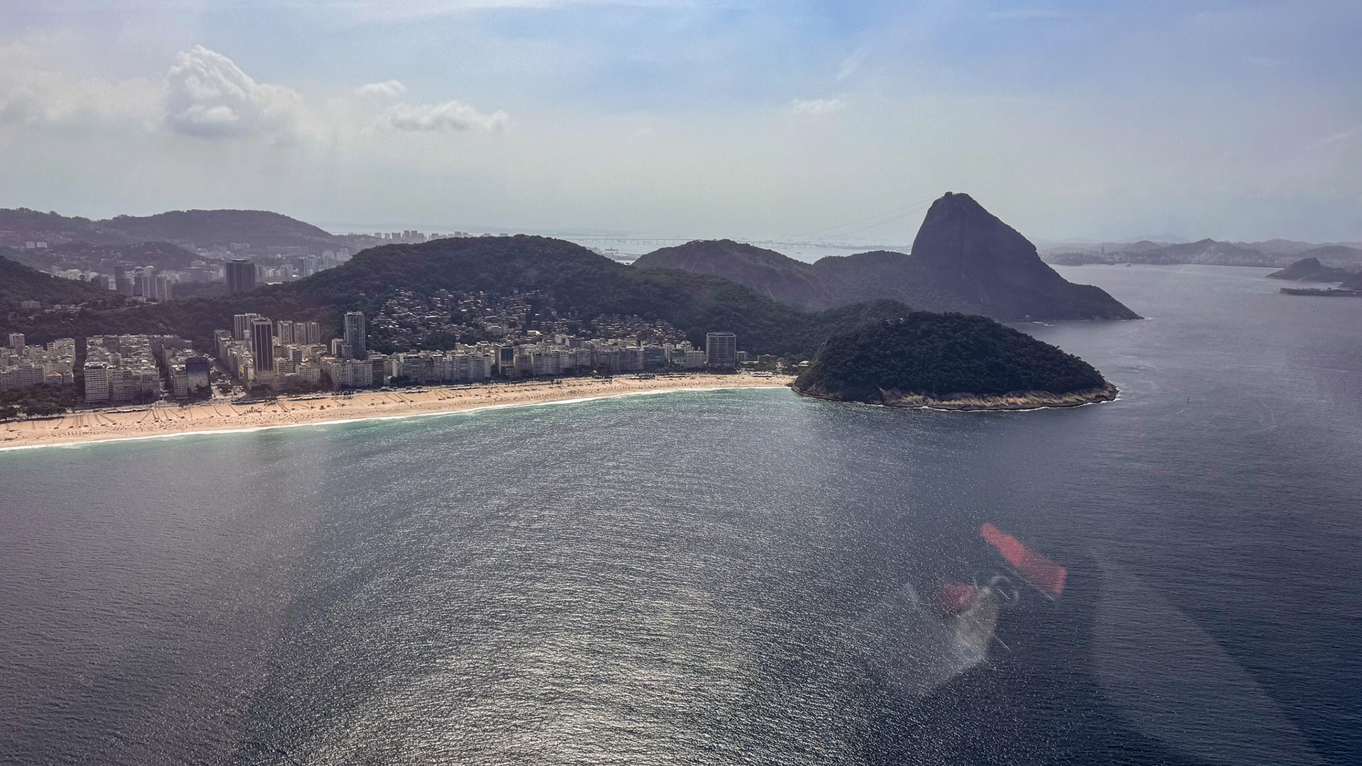 Passeio de helicóptero n Rio: Copacabana e o Pão de Açúcar